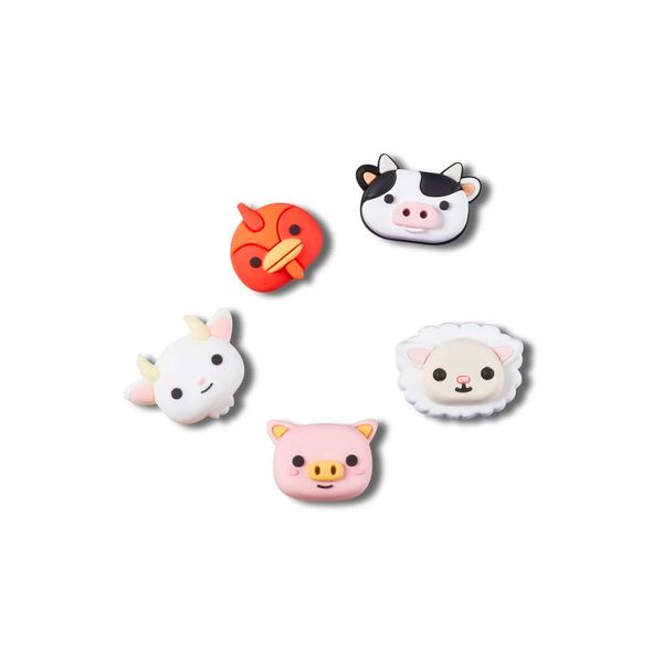 Jibbitz Crocs 3D Farm Animal Faces Unissex - ÚNICO