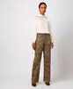 calça jeans reta copenhagen animal print cintura alta mindset colorida 46