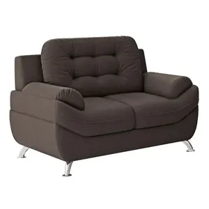 Sofá 2 Lugares Linoforte em Tecido Suede 150 cm de largura Mercury Marrom