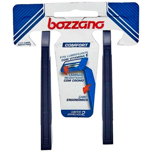 Aparelho De Barbear Bozzano Comfort 2 Lâminas