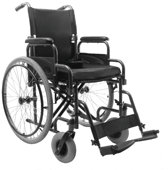 Cadeira de Rodas Dellamed D400 Dobrável 120kg Dellamed 1 Unidade