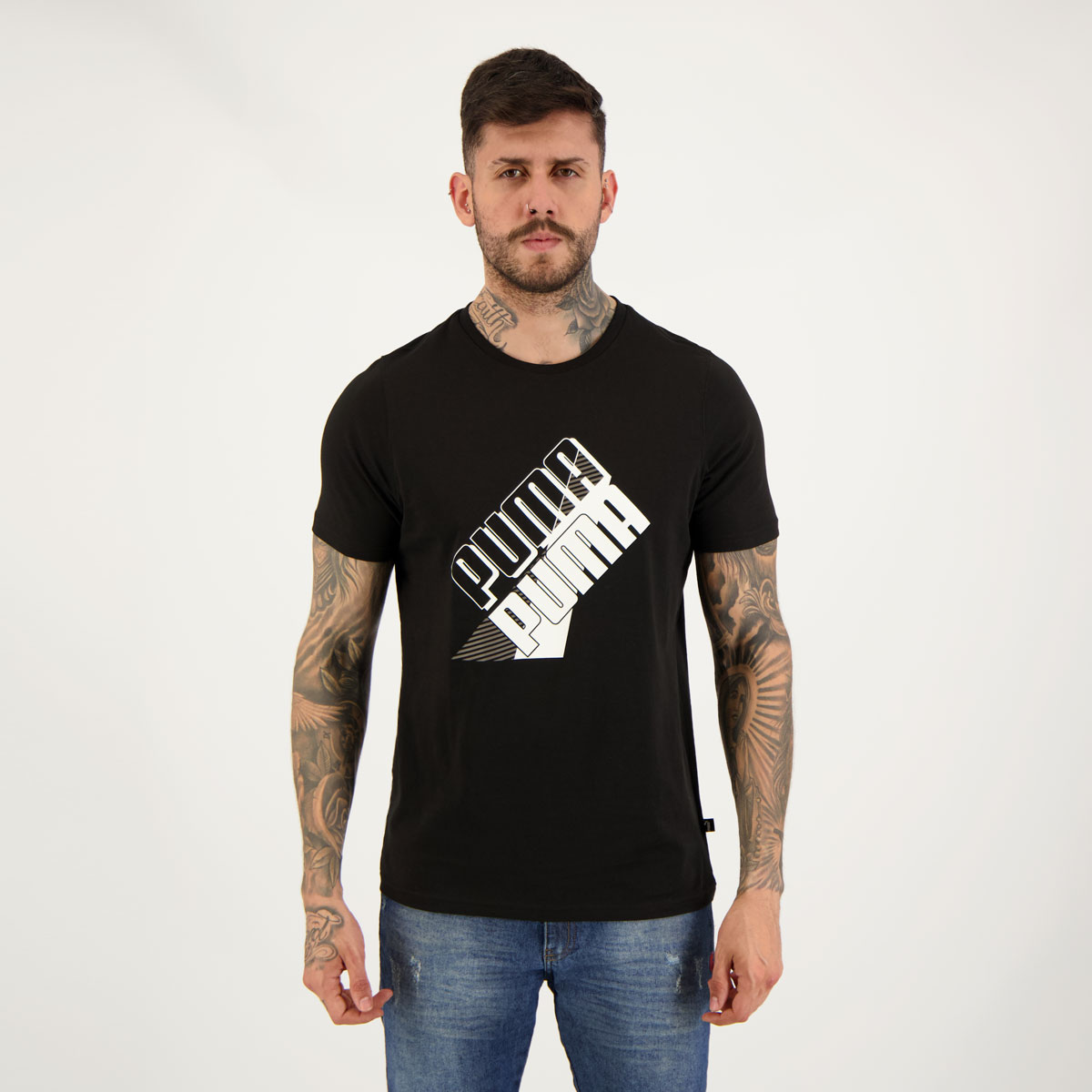 Camiseta Puma Power Logo II Preta