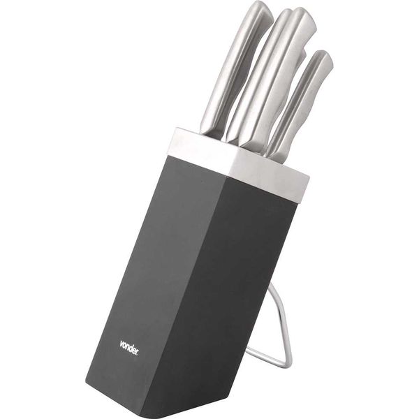 Jogo de Facas Inox com 6 Peças Suporte KFV 050 - VONDER