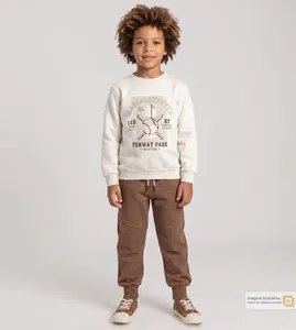 Conjunto Moletom Baseball Marrom - 10