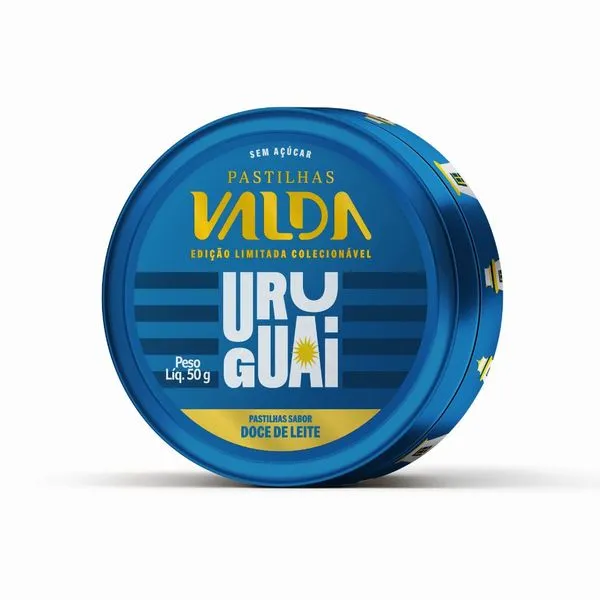 Pastilha Valda Edição Limitada Campeões Uruguai Doce De Leite 50g