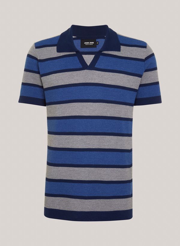 Polo Reta Listras Azul John John Masculina P