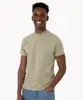 camiseta de algodão manga curta gola redonda verde P