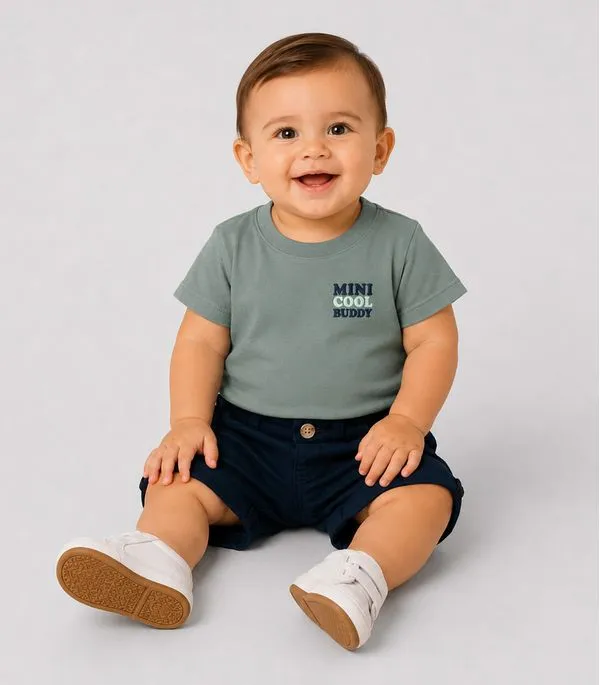 Conjunto Infantil Camiseta Com Bermuda Trick Nick Verde P