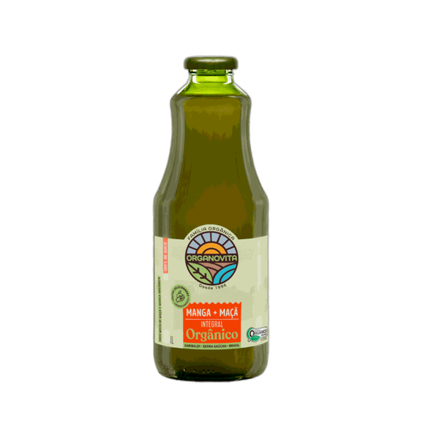 Suco Orgânico Integral Manga + Maçã Organovita – 1L