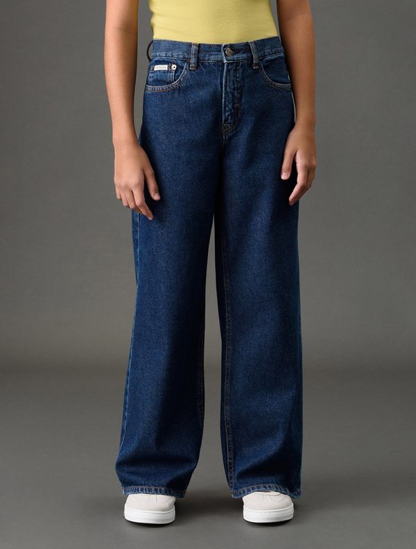 Calça Jeans Menina Wide Leg Calvin Klein Jeans - Marinho Calça Jeans Menina Wide Leg Calvin Klein Jeans Marinho 14