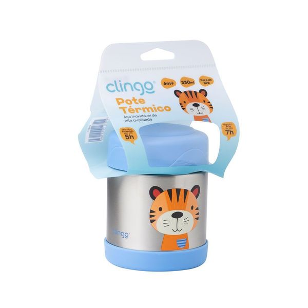 Pote Térmico Infantil Pote Dupla Camada Vácuo Mantém Alimentos Quentes 5h e Frios 7h Clingo Pote Térmico Infantil Pote Dupla Camada Vácuo Conserva Alimentos Quentes 5h e Frios 7h Clingo