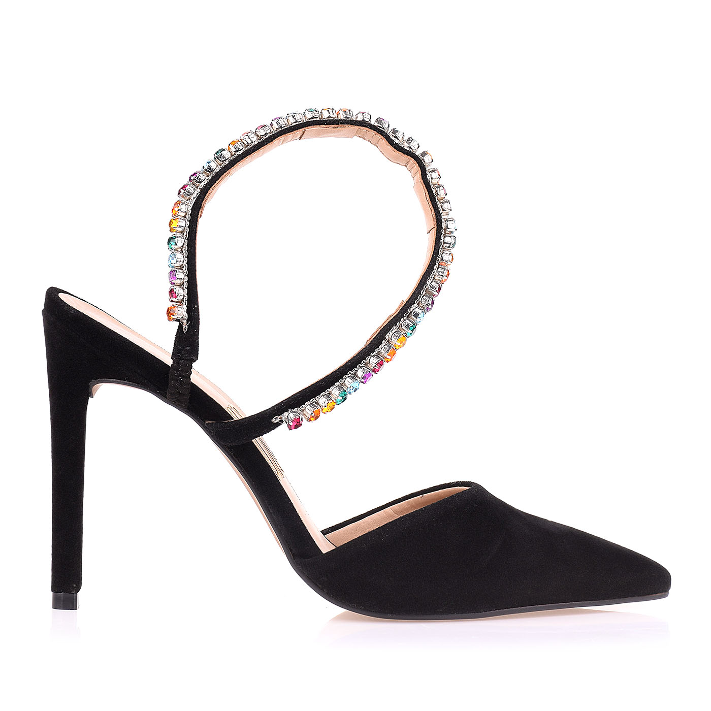 Slingback Salto Alto Shammy Preta