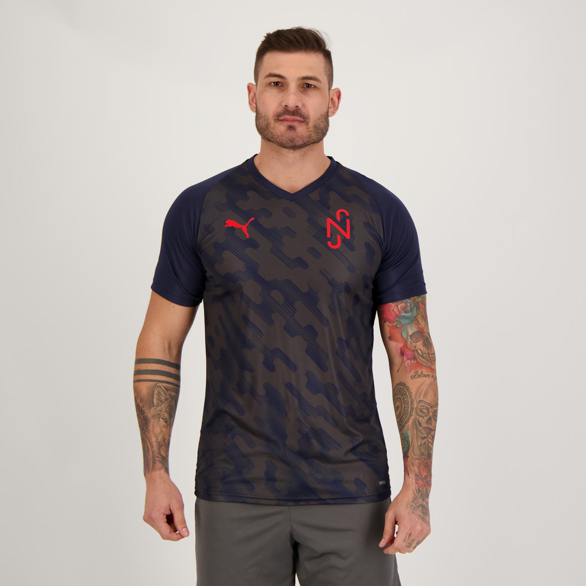 Camiseta Puma Neymar Jr NJR Teamliga Core AOP Marinho