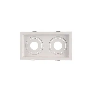 Spot De Embutir Recuado Astraled Berenices Para 2 Lâmpadas Mr16 Branco Sp-7634