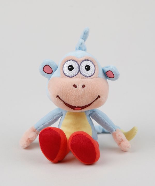 Pelúcia Macaquinho Botas Dora Aventureira Azul Único