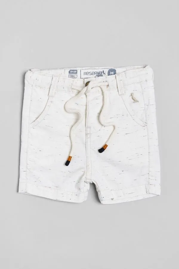 Bermuda Reserva Mini Bebê Botone Festa Off White - M