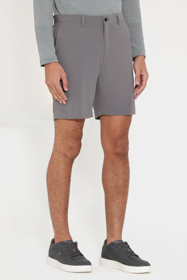 Bermuda Alfaiataria Tech Flex Slim Cinza Grafite - 42