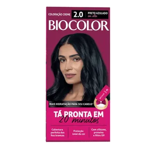 Tinta de Cabelo Biocolor Mini Kit 2.0 Preto Azulado em Alta
