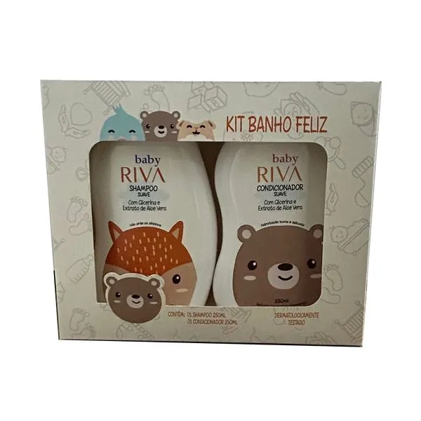 Kit Shampoo + Condicionador Riva Baby Banho Feliz 250ml