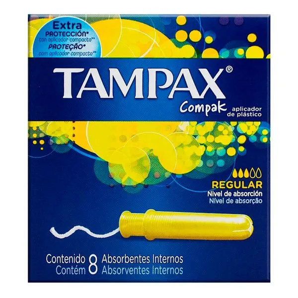 Absorvente Tampax Compak Regular 8 Unidades