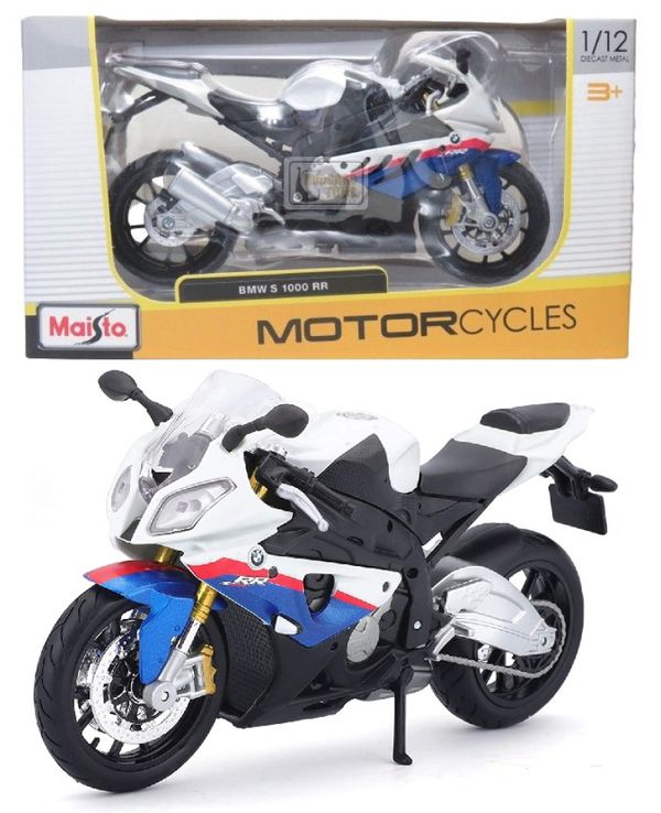 Moto em Miniatura - Motorcycles - 1/12 - Maisto BMW S 1000 RR Tricolor