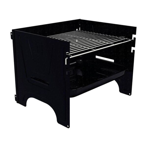 Churrasqueira Portátil à Carvão Tramontina Tcp-380 Aço Carbono Com Grelha Em Inox