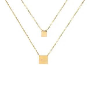 Escapulário Deville de Aço Dourado Personalizável Dourado Único