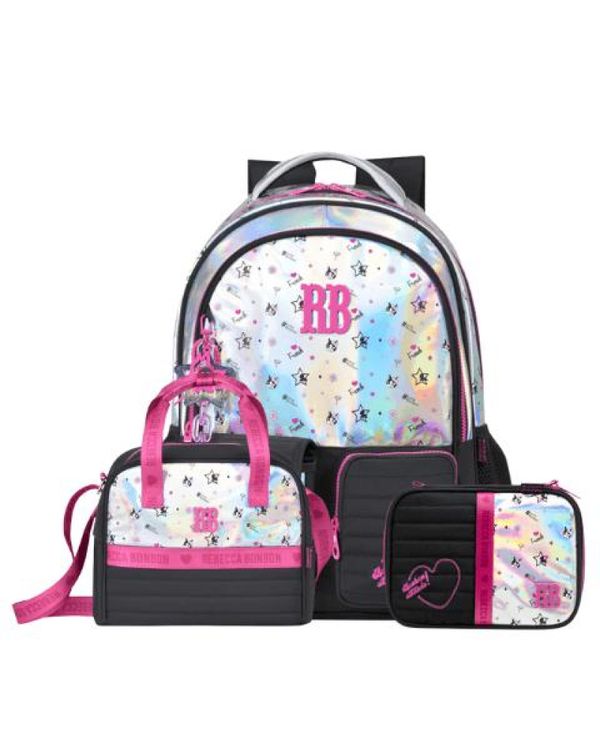Kit Mochila, Lancheira Térmica e Estojo Rebecca BonBon