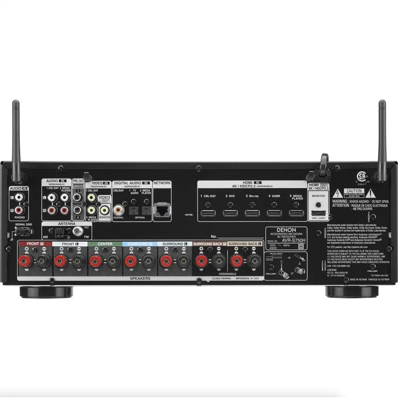 Receiver D e n o n - AVR-S750H Home Theater 7.2CH Dolby Atmos, DTS: Suporte X