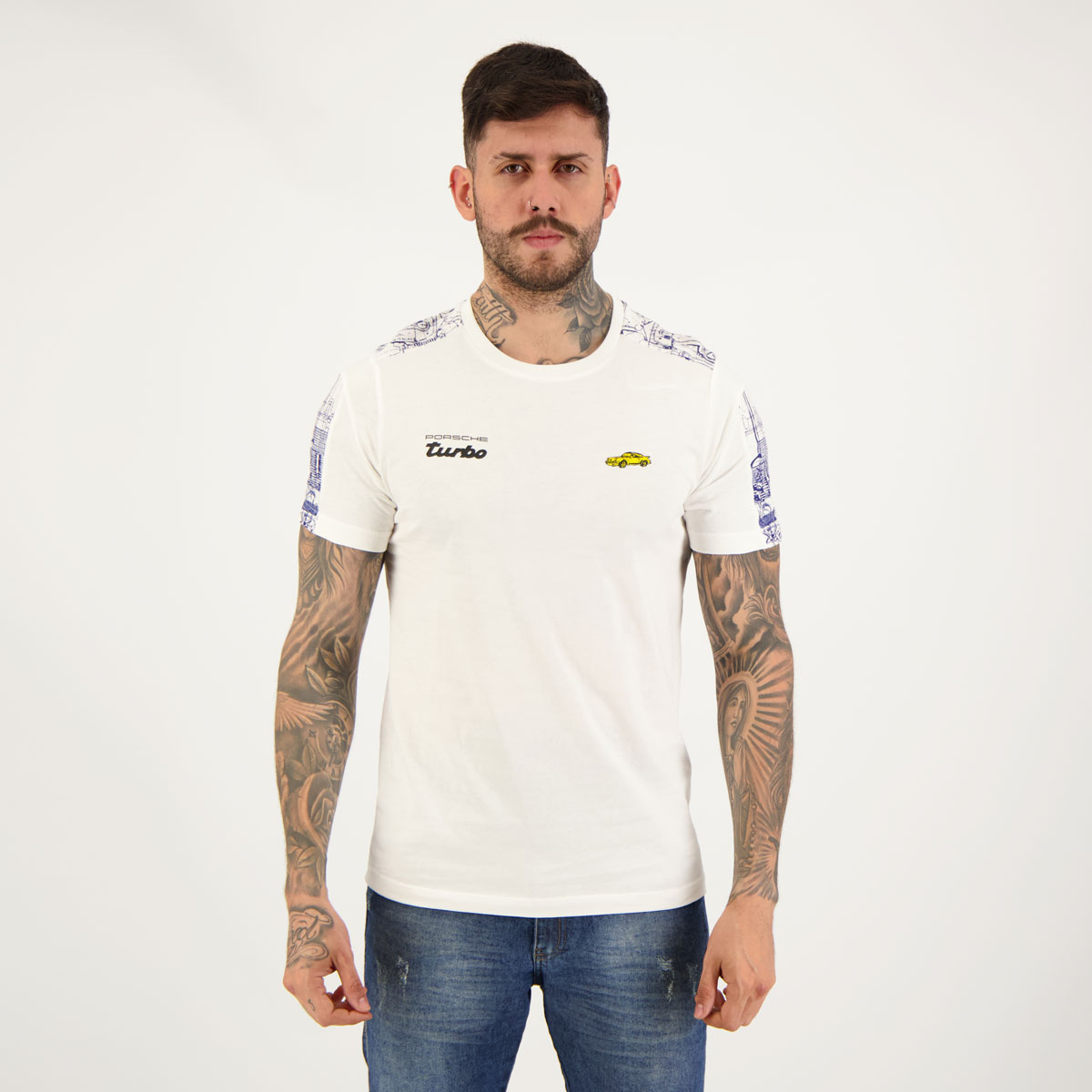 Camiseta Puma Porsche Turbo Legacy MT7 Branca