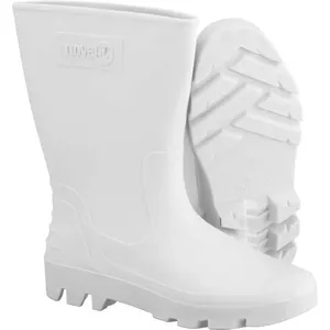 Bota de PVC branca cano médio sem forro NOVE54 45/46