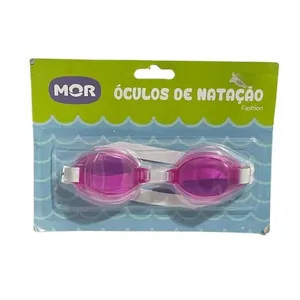 Óculos de Natação Fashion Infantil com Tiras Reguláveis em PVC e Poliestireno Rosa Mor Óculos de Natação Fashion Infantil Tiras Reguláveis Rosa Mor