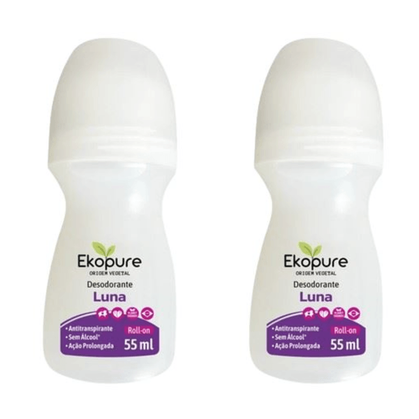 Kit c/2 Unidades de Desodorante Rollon Ekopure 55g Luna