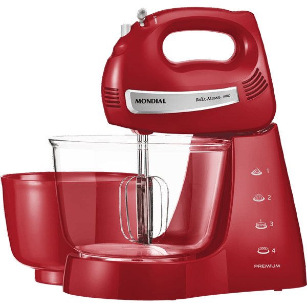 Batedeira Mondial Bella Massa, 250W, 4 Velocidades, 2 Tigelas, 2,3 e 4 L - B-29 220V