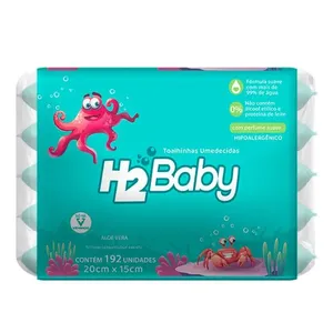 Toalhas Umedecidas H2 Baby Aloe Vera 192 Unidades