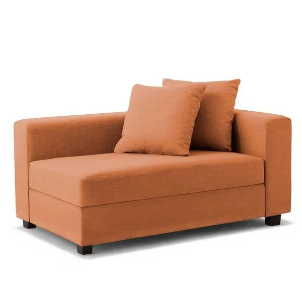 Recamier Divã Aspen 1,40m Veludo Terracota - Inova Decorações