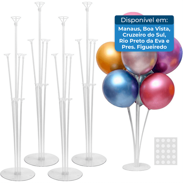 Kit Balões Branco 4 Peças Festa Decor JOYYPOP A-BI