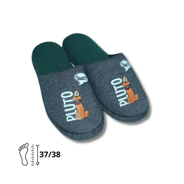 Pantufa Infantil 37/38 Disney Pluto Cinza 5738 (MP)