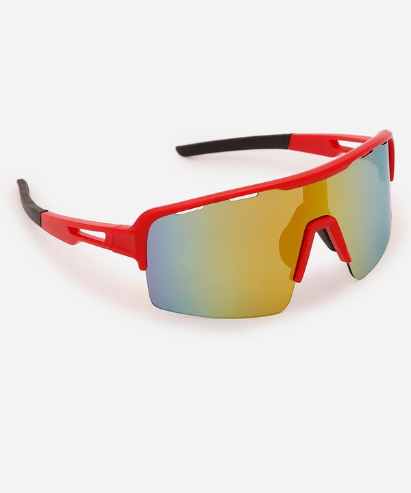 óculos de sol esportivo unissex vermelho UNICO