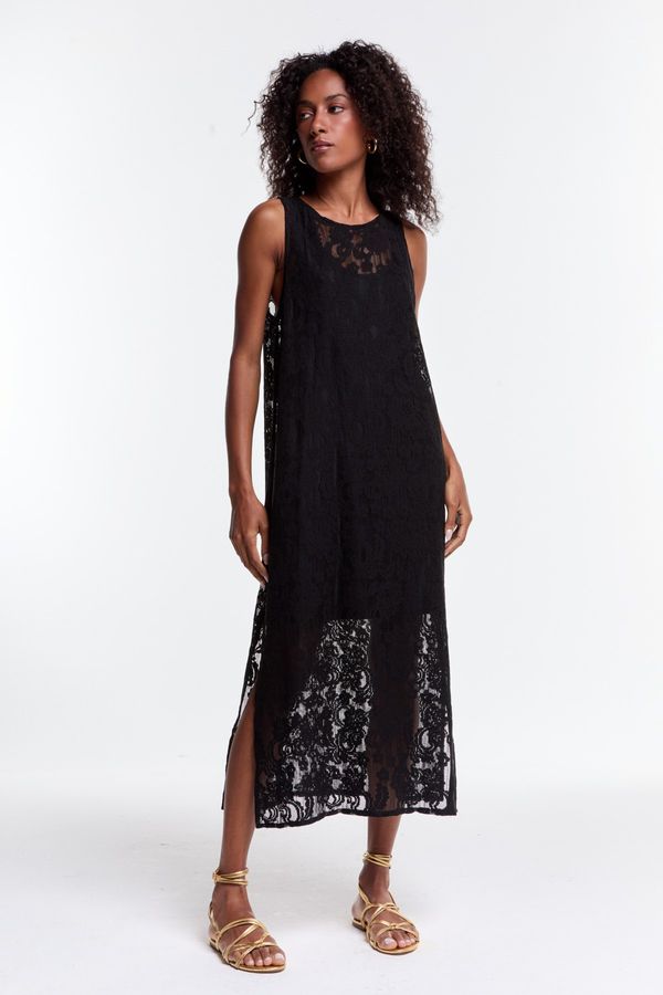 VESTIDO RENDA MIRAGEM PRETO - 36