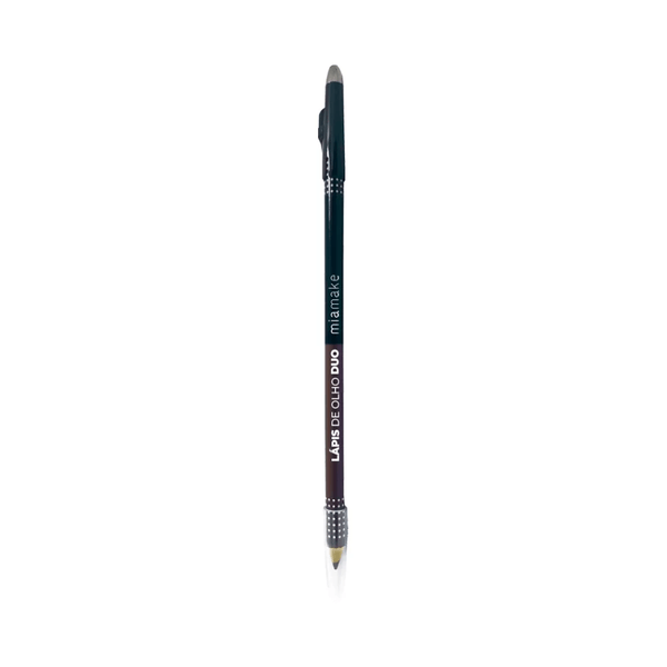 Lápis De Olho Duo Com Apontador Preto E Marrom Mia Make