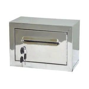 Caixa de Correio Condomínio Frontal Inox com Chave 15x30x18cm Prata Metalmig Caixa de Correio Frontal para Condomínio Inox com Chave Prata Metalmig