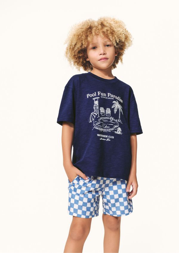 Shorts Infantil Menino Estampado - Azul 008