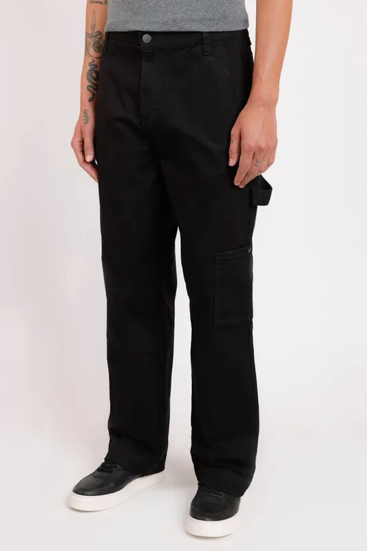 Calça Carpinteiro Ampla Colab Alexandre Herchcovitch Preto - 38