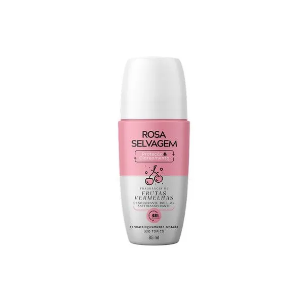 Desodorante Roll-On Antitranspirante 48h Rosa Selvagem Frutas Vermelhas 85ml