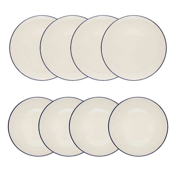 Conjunto de Pratos 8 Peças Unni Riacho