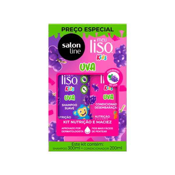 Salon Line Kit Meu Liso Shampoo + Condicionador Uva