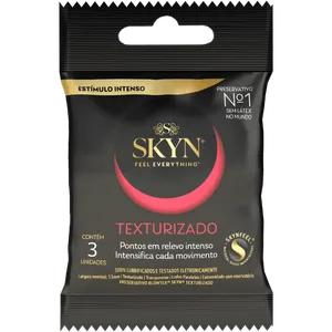 Preservativo Blowtex Skyn Texturizado Lubrificado 3 Unidades