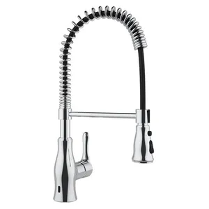 Torneira AREMC03 Misturador De Cozinha com Sensor 2 Jatos com Bica Móvel e Retrátil Cromado Inox