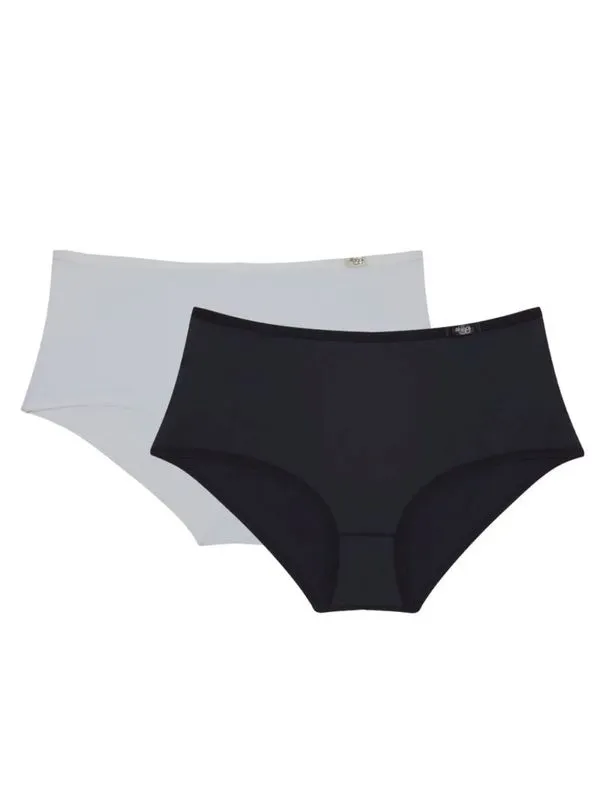 Kit de Calcinhas Maxi Classic 02 - 2 und PRETO/BRANCO G